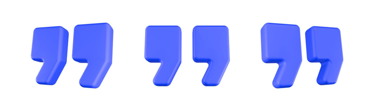 3d icon text, quotes, or attributed statements