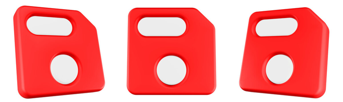 floppy disk icons in a 3D style