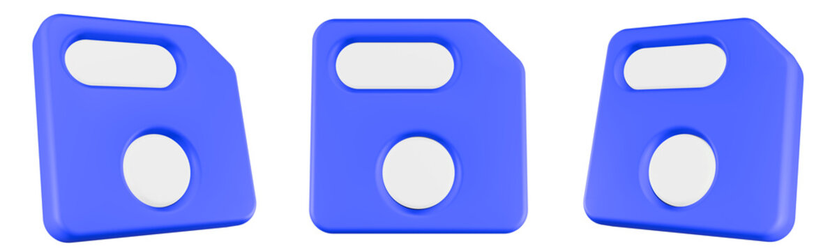 floppy disk icons in a 3D style