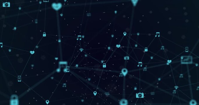 Advanced Digital Connectivity Network Representing Global Information Infrastructure 4K