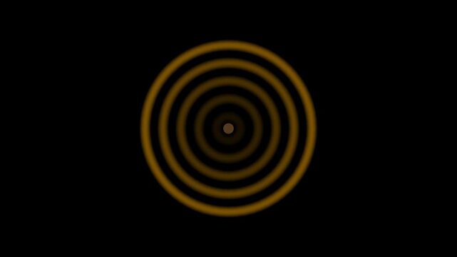 4K Radio waves animation on black background. network tower produced radio wave concept.