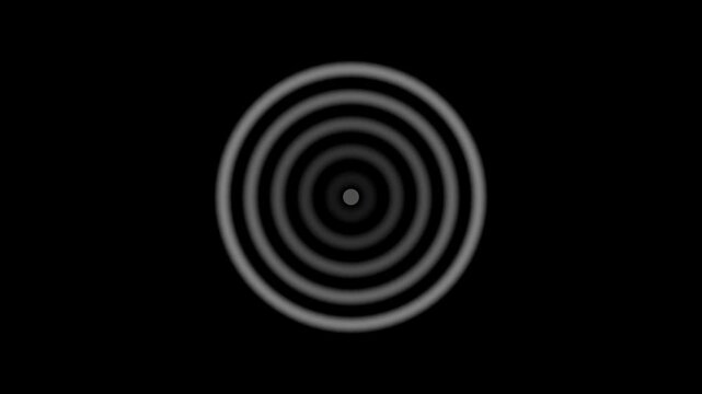 4K Radio waves animation on black background. network tower produced radio wave concept.
