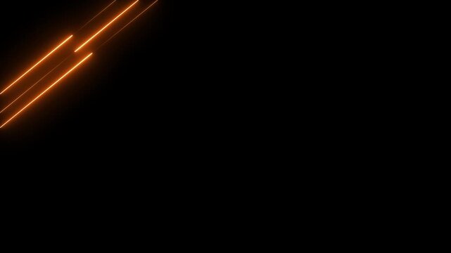 Abstract yellow neon lights animated on a dark background. abstraction neon Lines moving up screen saver, background
