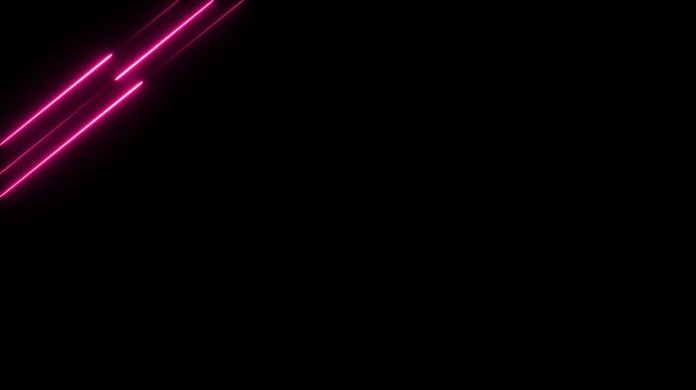 Abstract neon lights animated on a dark background. abstraction neon Lines moving up screen saver, background