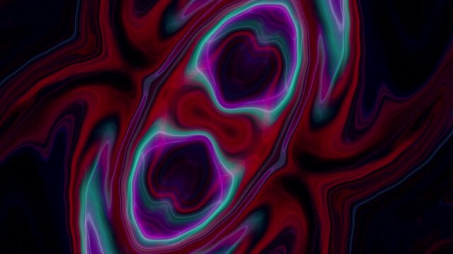 Abstract Blue and Magenta Neon Fluid in Continuous Motion 15s