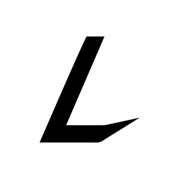 Sharp Diagonal Letter L Minimalist Logo