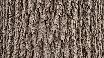Obraz premium Detailed rough tree bark texture with deep natural furrows, ideal for biophilic background design, 3D material mapping, and organic surface overlays.