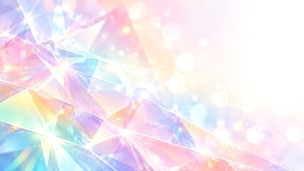 Pastel Crystal Prism Light Background © Rin