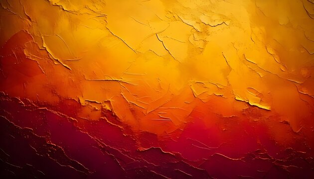Abstract oil painting background with vibrant warm tones and thick impasto texture.