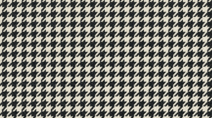 Fototapeta premium Textured wool houndstooth fabric pattern