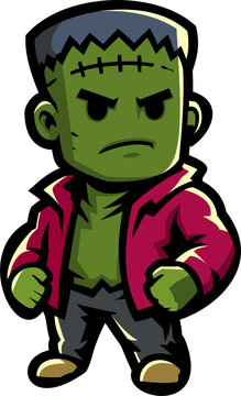 cartoon zombie monster