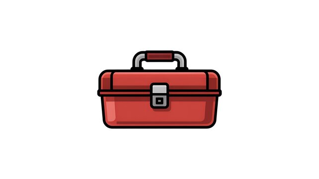 Toolbox icon for handyman repairs isolated vector illustration on white background 