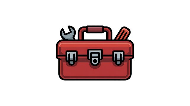 Toolbox icon for handyman repairs isolated vector illustration on white background 