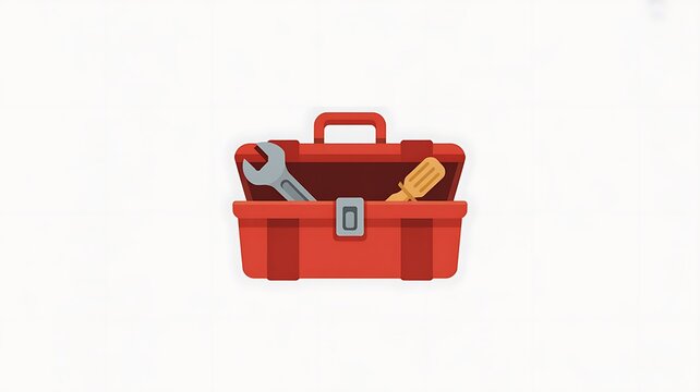 Toolbox icon for handyman repairs isolated vector illustration on white background 