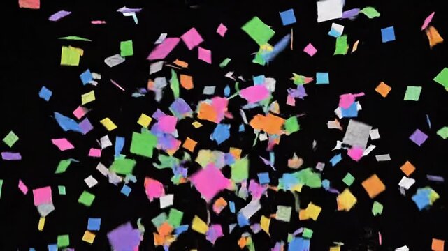 Colorful Abstract Geometric Background with Stars, Triangles, Cubes, Confetti and 3D Shapes for Modern Design, Wallpaper and Decorative Vector Illustration