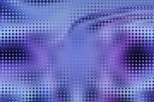 Abstract halftone dot pattern background in blue and violet