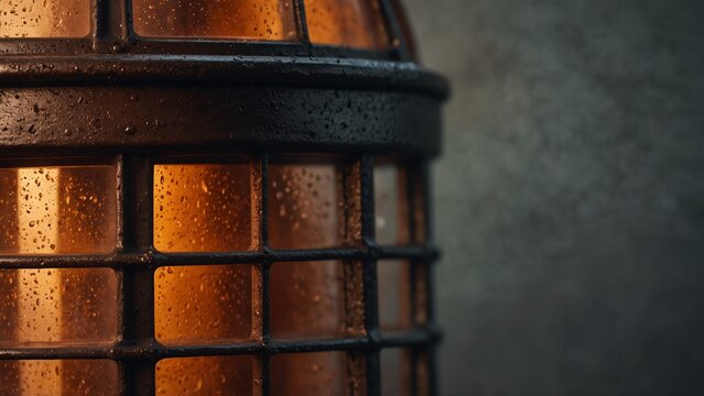 Close up of bottle with water on it, 3d render style background - Generative AI