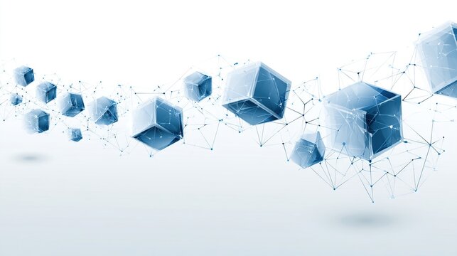 Connected Blockchain Network with Floating Cubes