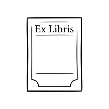 Simple Black and White Book Icon Sketch.