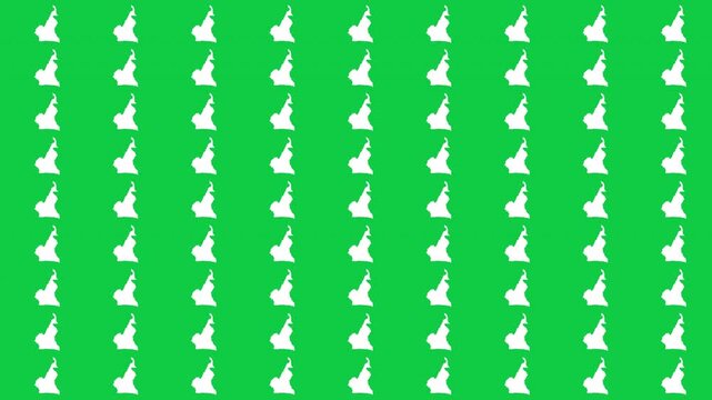 Cameroon map pattern scrolling perfect 15 second loop with green background