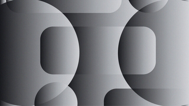 Abstract texture background with circles and rounded rectangles in varying shades of light gray and white.