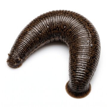 Realistic Leech with Detailed Wet Textured Body, Macro Wildlife