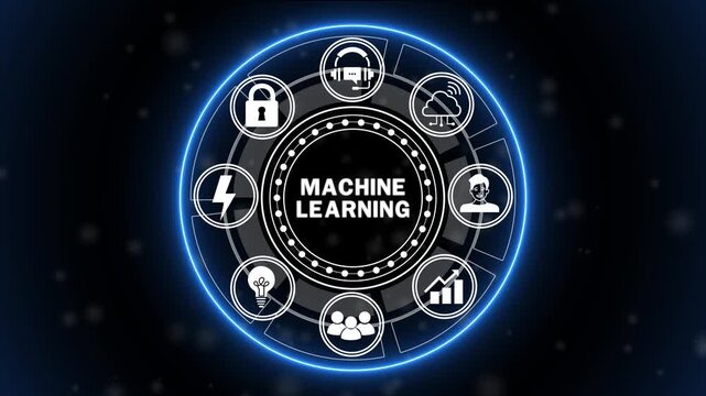 Machine Learning Concept, Artificial Intelligence Technology for Data Analysis, Predictive Analytics, Automation and Intelligent Digital Solutions