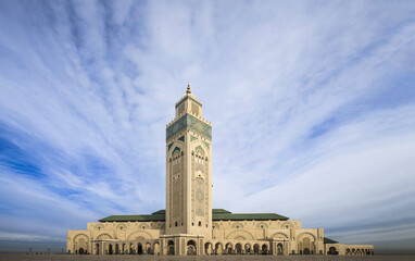 Fototapeta premium Hassan II Mosque Casablanca Morocco - Islamic Architecture Landmark