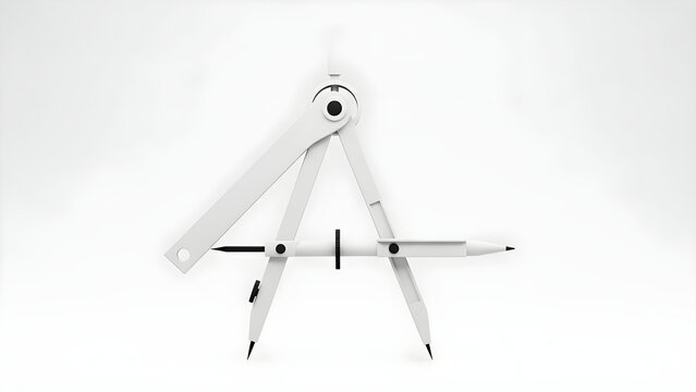 Professional Drafting Compass Tool for Precise Geometric Engineering and Technical Drawing Design Applications on a Clean White Background