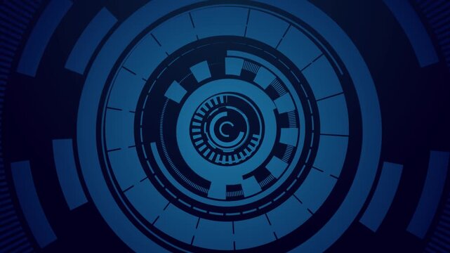 Abstract technology big data visualization. Innovation future data. Digital circles of particles. futuristic digital technology . Future technology background. Artificial intelligence theme backdrop.