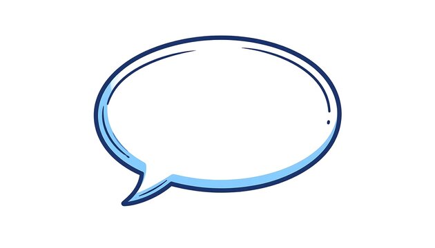 Comic Speech Bubble Doodle Cartoon Flat Graphic Element for Dialogue and Pop Art Design