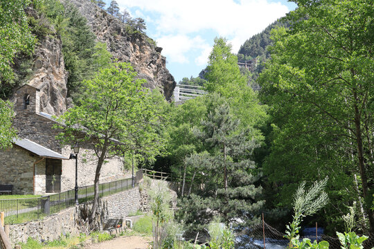 Church of Sant Antoni de la Grella in the Valira d'Orient valley in La Massana, Andorra