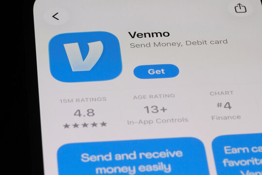 Shanghai,China-July 31st 2026: Venmo app download page on screen