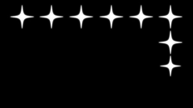 Shimmering fairy stars and glitter particles animation, effective on photo frame, magical twinkle light effect on black screen background, 4K