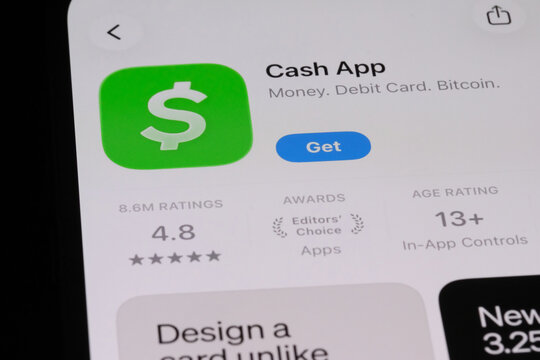 Shanghai,China-July 31st 2026: Cash App download page on screen