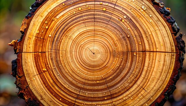 Secci&oacute;n transversal de un tronco de &aacute;rbol con anillos de crecimiento conc&eacute;ntricos y textura natural de la madera