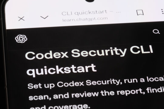 Shanghai,China-July 31st 2026: Codex Security CLI on OpenAI website