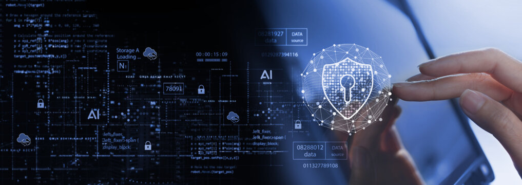 Network security systems, data protection against digital cyber attacks on computer network, cybersecurity technology concept