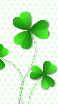 Vertical Happy St Patrick Day Animation Background