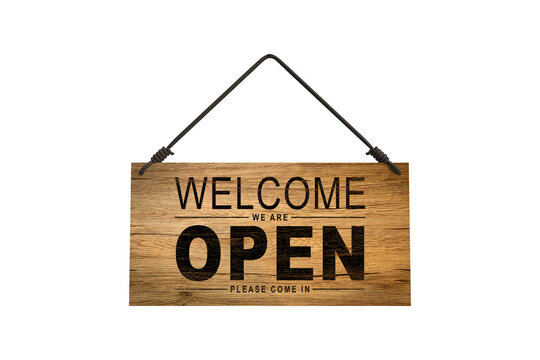 Open sign welcoming customers, symbolizing the beginning of a new business day