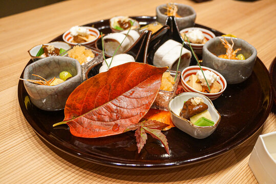 Traditional Kaiseki Appetizer Tray in Kaga