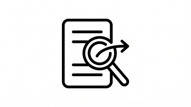 RAG Retrieval Icon &ndash; AI Document Search and Information Retrieval Vector