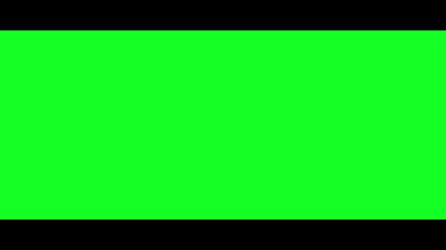 Cinematic Letterbox Black Bars Overlay Frame on Green Screen Background