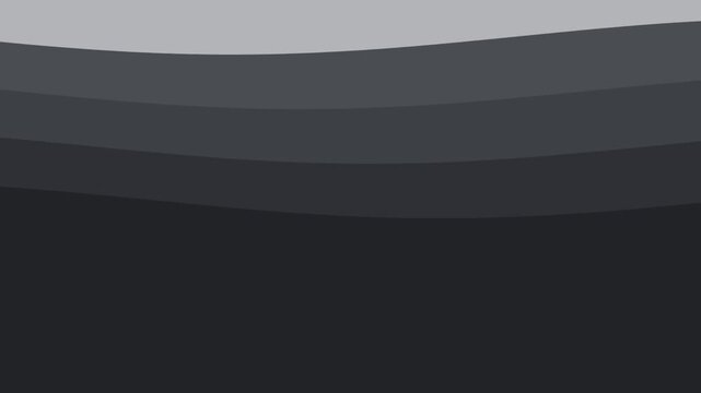 Minimalist grey wave pattern moving vertically on dark background in flat vector style for motion graphics.