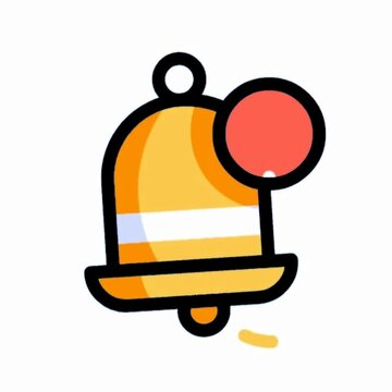 Notification Bell with Exclamation Mark Icon, Important Alert Illustration