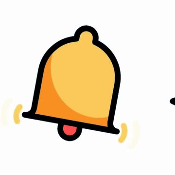 Ringing Notification Bell Icon, Active Sound Alert Illustration