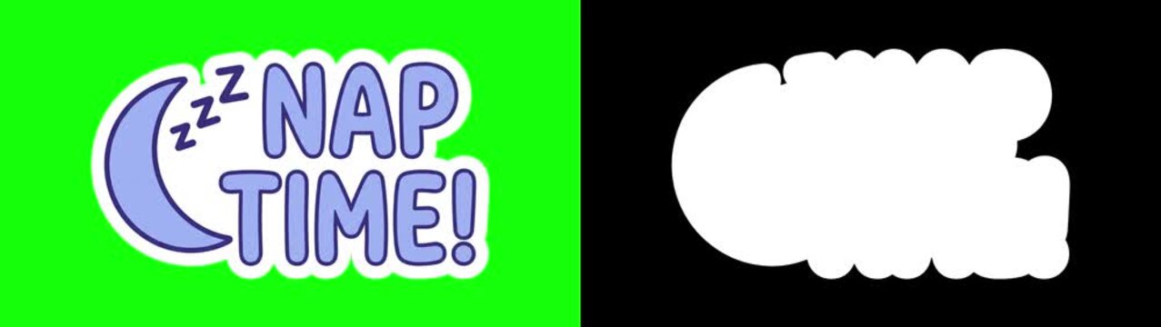 Nap time and lazy weekend humor sticker pack collage, stop motion animation on green screen