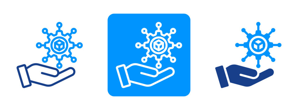 Microservice Icon In Dual Tone Style