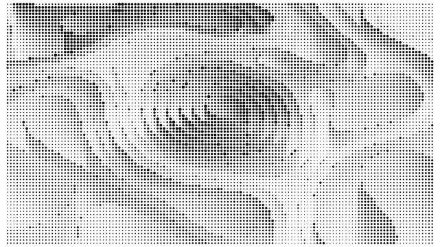 Abstract halftone dot pattern black and white texture vector background isolated on transparent background