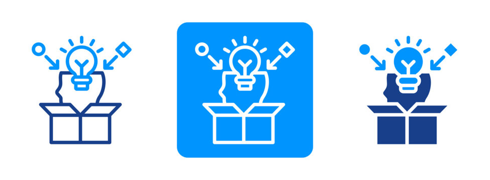 Open Innovation Icon In Dual Tone Style